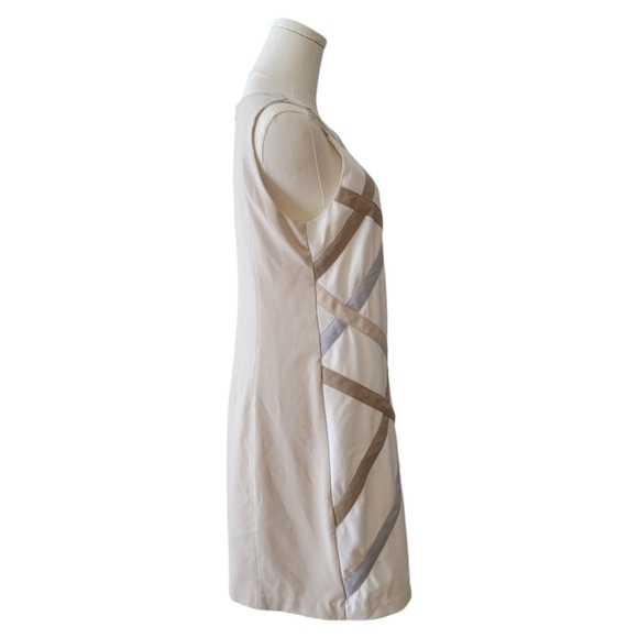 WHBM Neutral Sleeveless Tailored Sheath Dress Size 8 - Picture 4 of 6